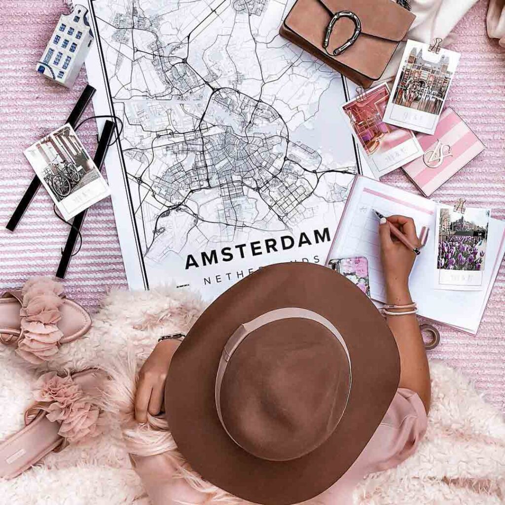 Beautiful poster of Amsterdam, Streetmap poster - Mapiful