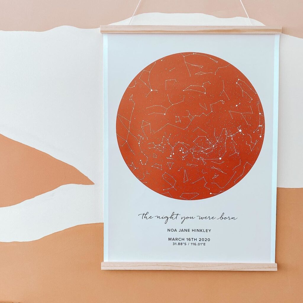 Birthday Star Map Poster: Design Your Own - Mapiful